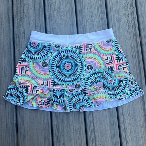 Sofibella tennis skort skirt colorful, neon geometric pattern - Picture 1 of 5